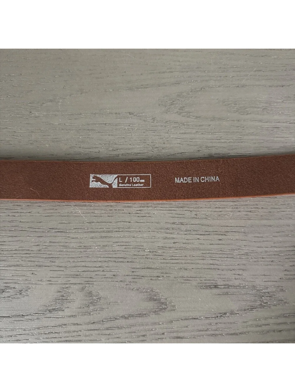 Puma Golf Leather Belt Adult Size Large Orange Silver Orange Enamel Buckle